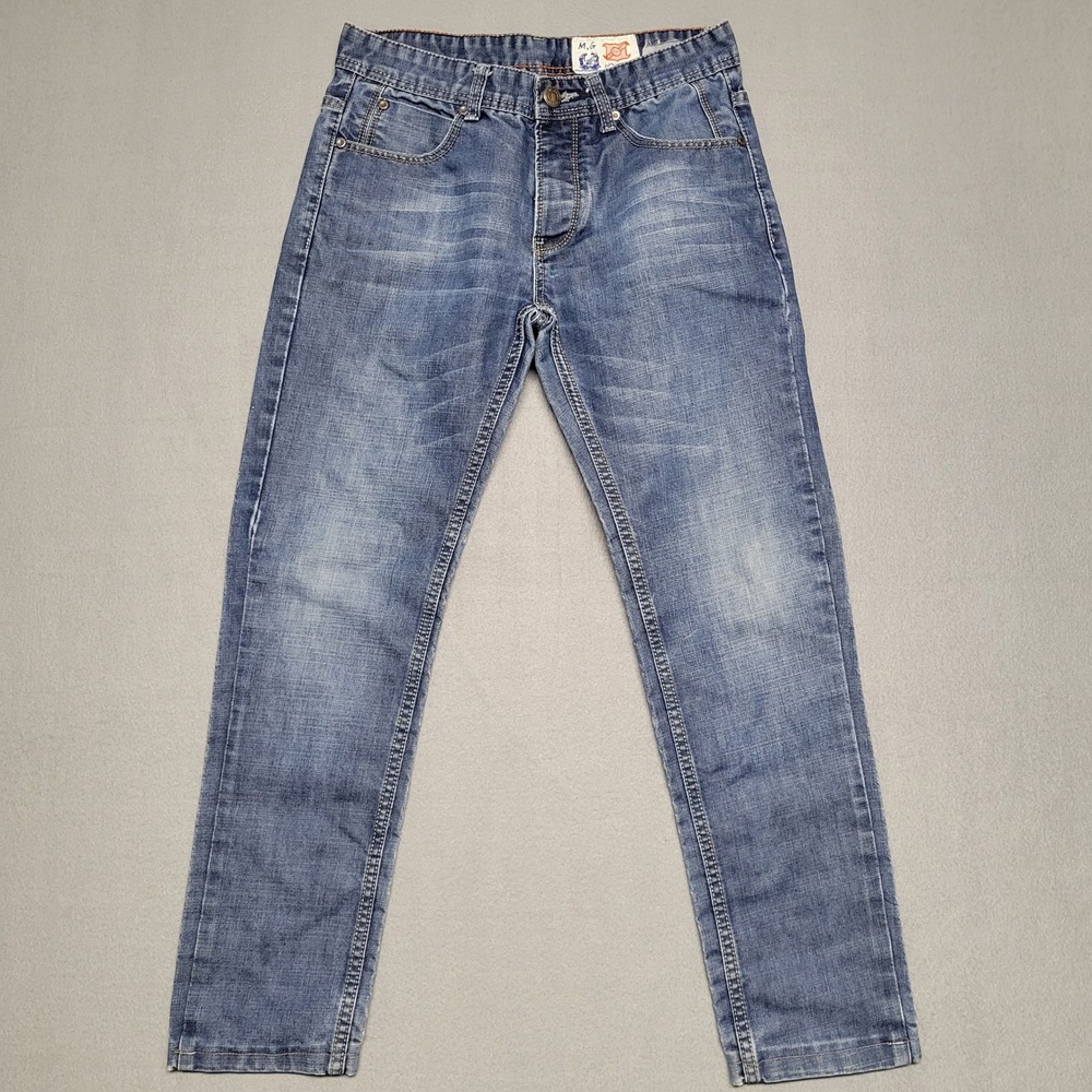 M.G. Star Jeans Mens Blue Denim Button Fly Casual Pants Size Sz 31